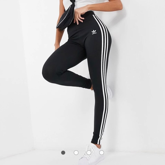 Adidas 3 stripe leggings - Picture 1 of 6